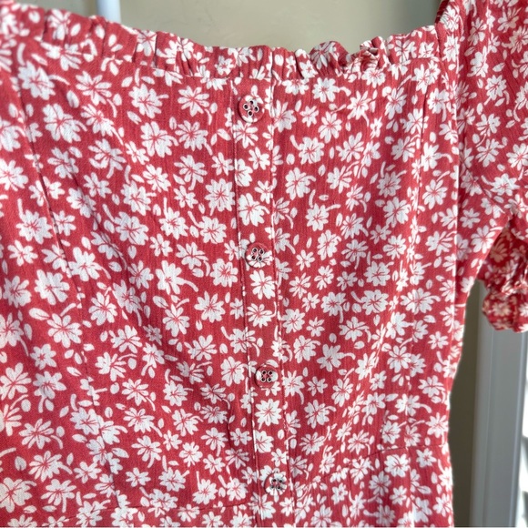 Lost + Wander “Madison” Floral Mini Dress in Coral and Ivory XS - Picture 5 of 8
